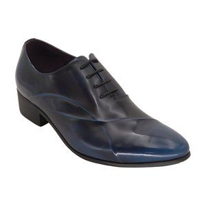 ZRO Mens Lace Up Formal Modern Oxford Dress Shoes Blue Size 8